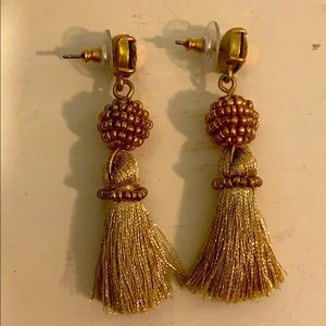 J. Crew Gold Tassel Earrings